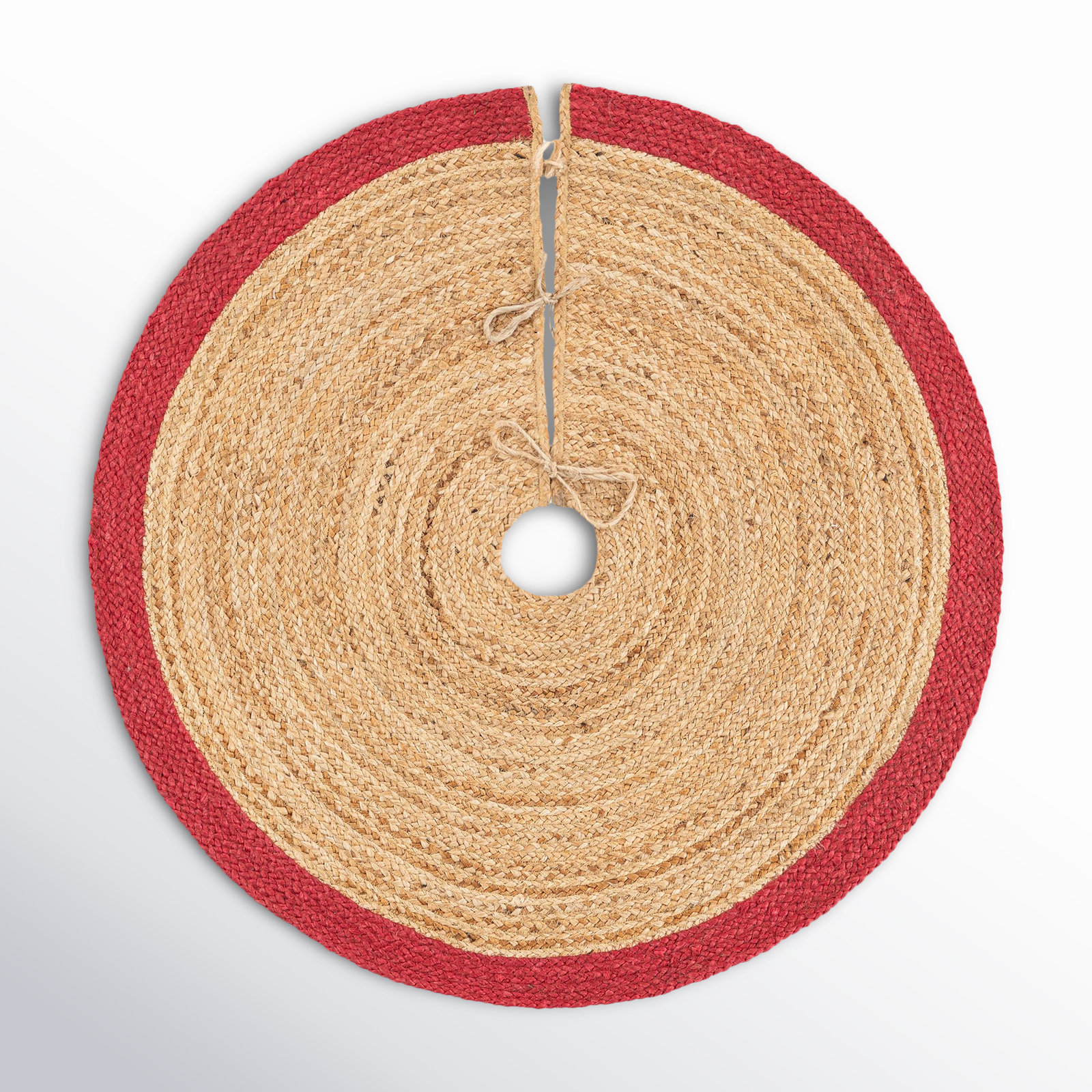 Christmas Tree Skirt, Round 3'1", Beige