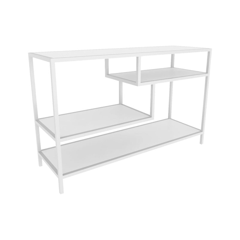 Alfread Unfinished TV Stand for TVs up to 60", White