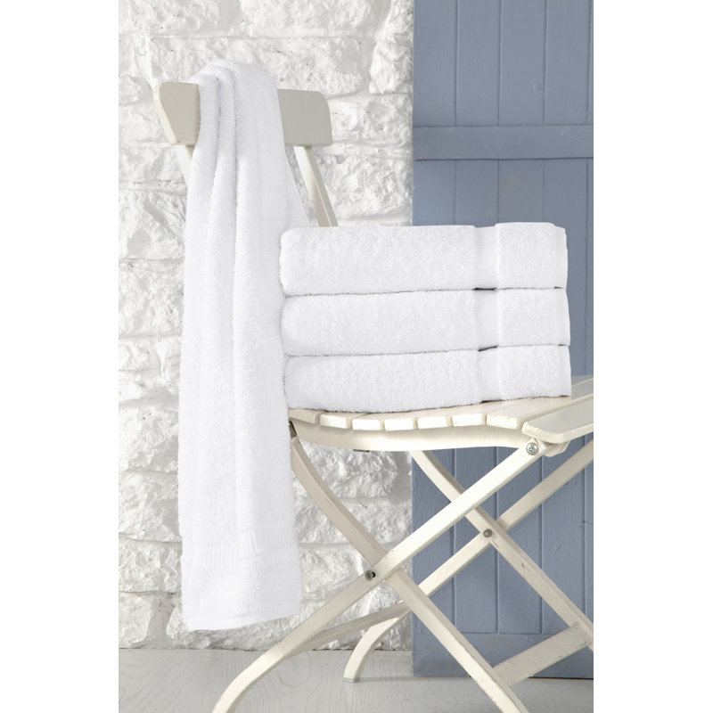 Cambridge 4 Piece  %100 Turkish Cotton Bath Towel Set, White