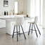 Tabouret de bar en tissu texturé Modern