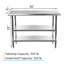 Table de travail en acier inoxydable avec deux tablettes-60901494