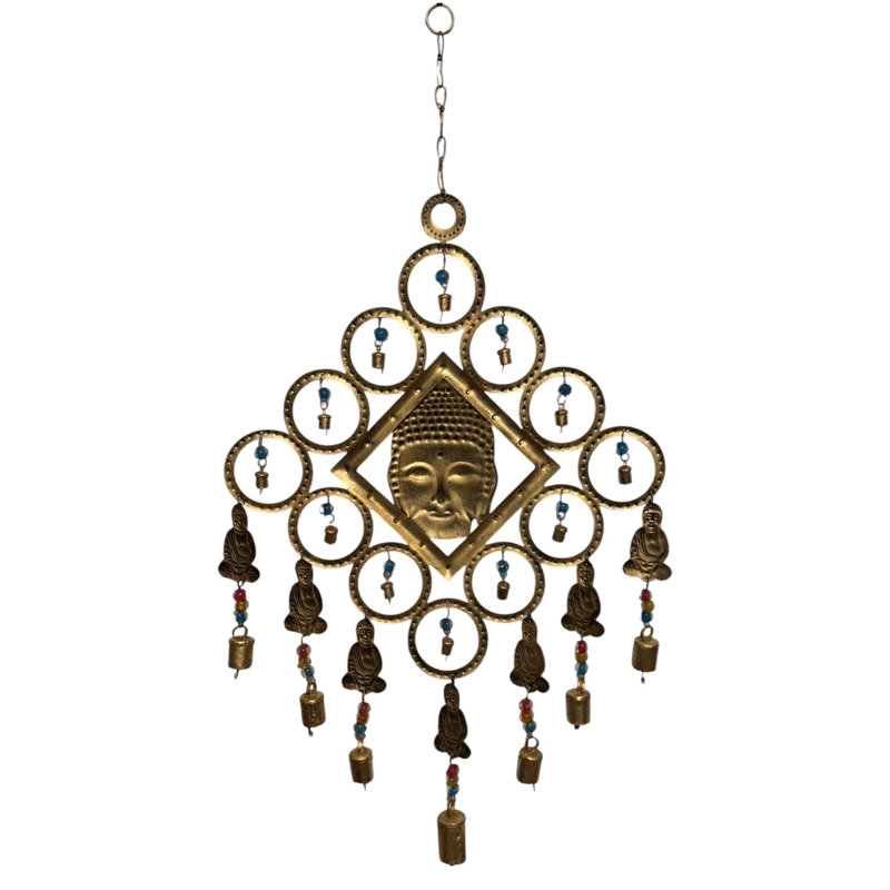 Buddhist Temple Bell Chime in Burnt Gold