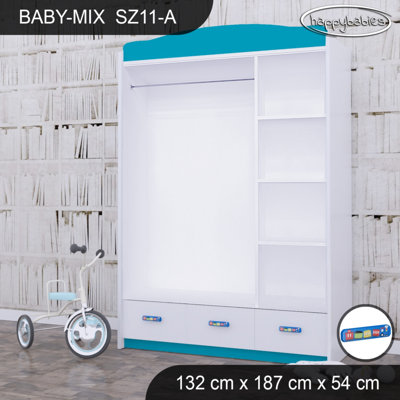 Baby 3 Door Wardrobe