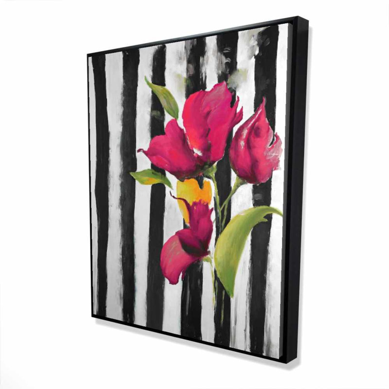 Fleurs sur toile botanique