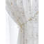 Gingham Sheer Rod Pocket Single Curtain Panel-1896838082-1896838083