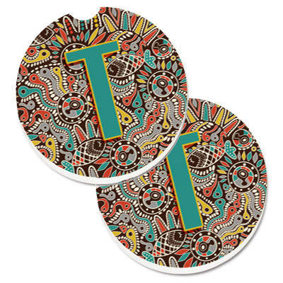 Ceramic Round 2 Piece Car Coaster Set