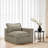 Upholstered Soft Camel Chenille Accent Lounge Chair with Cushion Back – Fully Compressed, No Assembly Required-1446883603