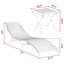 Chaise longue pliante vidaXL en bois de teck brun massif 2 pièces