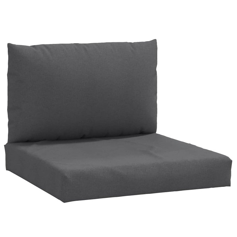 Pallet Cushions 2 pcs Melange Anthracite Fabric, Melange Anthracite