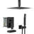 Shower System With Waterfall Tub Spout,12 Inch Ceiling Mount Square Shower System With Rough-In Valve