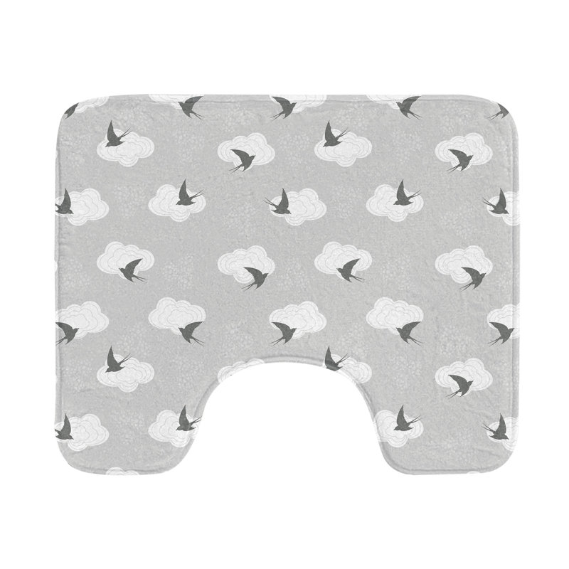 Tapis de salle de bain gris en U gris pâle gris pâle 20 po
