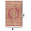 Tapis rétro fuchsia à médaillon rétro