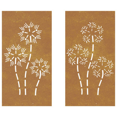 Adra Steel Plants & Flowers Wall Decor