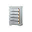 Commode 5 tiroirs Platinum avec poignées en métal-166205241