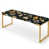 Yellow And Black Moroccan Influence Floral Canvas