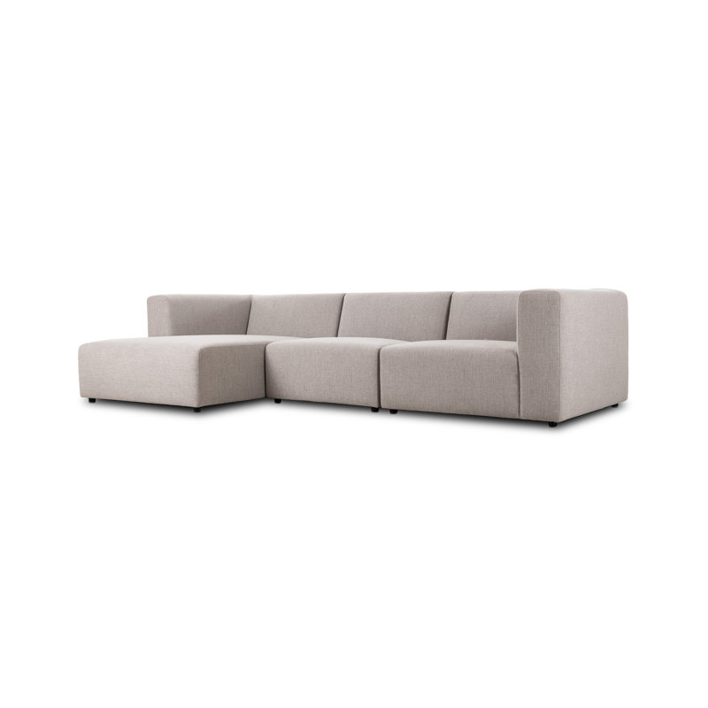 Lawndale Sectional, Napa Sandstone Polyester Blend, Left Hand Facing