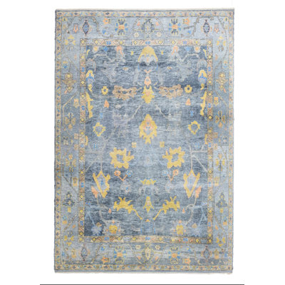 Oushak Vintage One-of-a-Kind 8'4" X 12'2" Wool Area Rug Blue