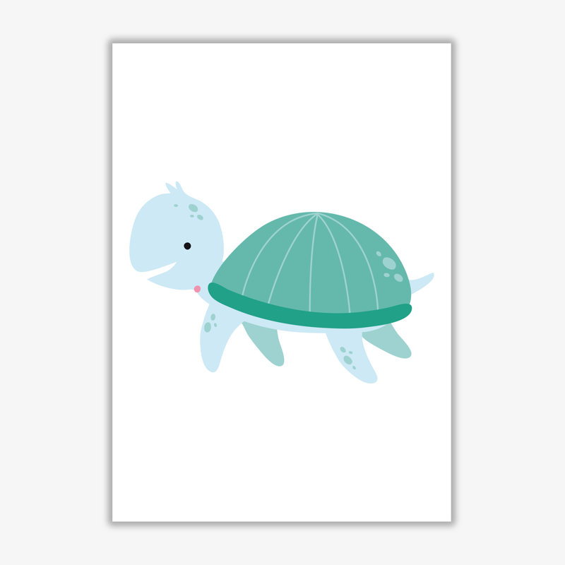 Children's Animals, Turtle Fine - Print, No Frame, 42 cm H x 30 cm W x 1 cm D