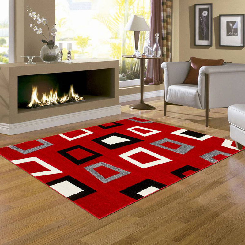 Abstract Indoor Rug, Rectangle 3'9" x 5'1"