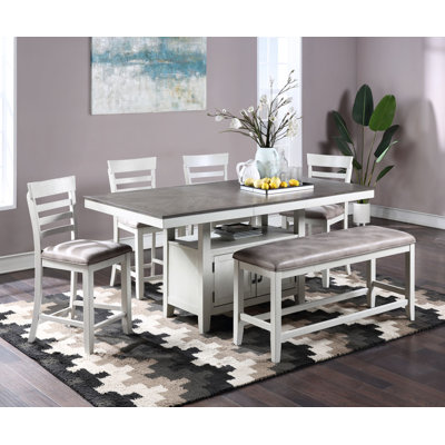 Fulkerson Counter Height 6-Piece Extendable Dining Set