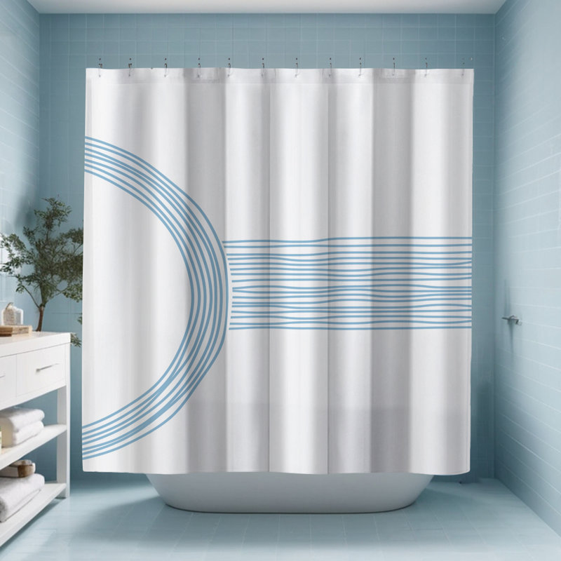 Rideau de douche Coco, Bleu
