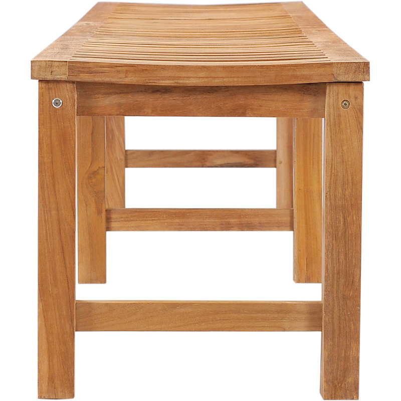 Santa Monica Outdoor Teak Dining Bench, 18" H x 118" W x 18" D