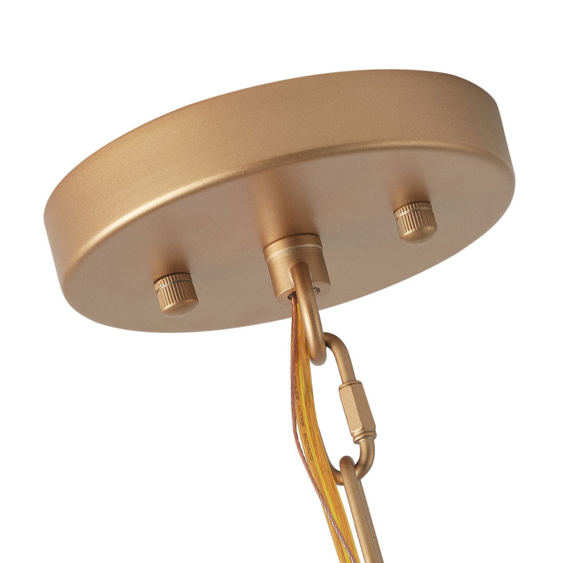 1-Light White Adjustable Iron Pendant
