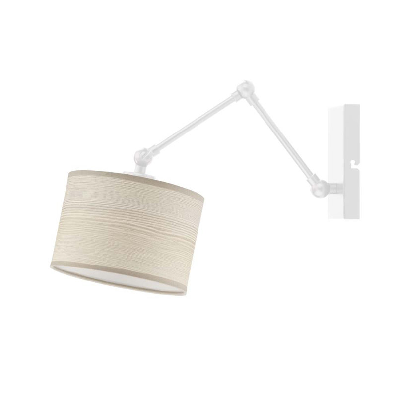 Gundi Steel Swing Arm Sconce, Beige, White