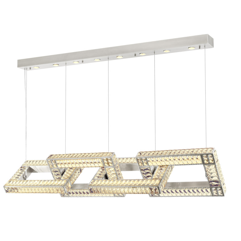 8 - Light Geometric Pendant, Chrome