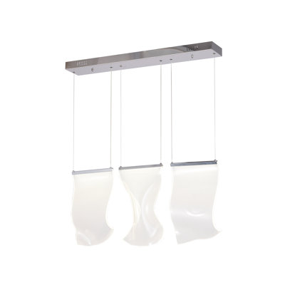Transitional 3 Light LED Acrylic Sheet Pendant