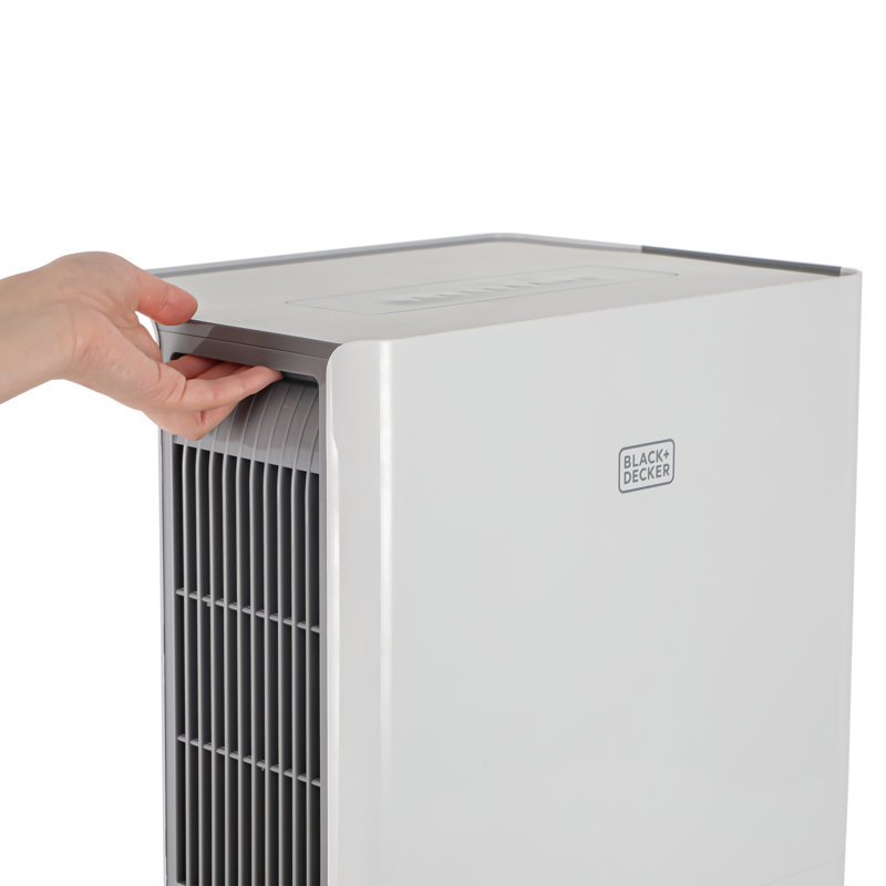 BLACK+DECKER 22-Pint White and Black Portable Dehumidifier with Humidistat