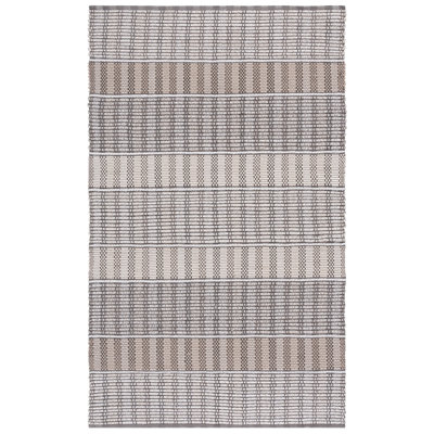 Hand-Woven Geometric Cotton Rug