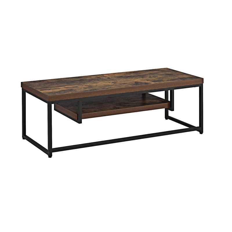 Meuble télé, H 16,03 po x L 47,03 po x l 16,03 po, Noir / brun