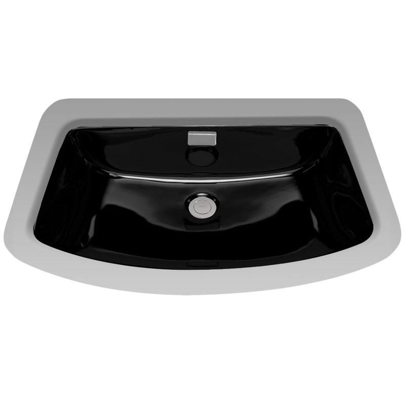 Lavabo de salle de bain rectangulaire encastré TOTO® Soirée®, Ébène