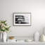 Old Woodie Station Wagon with Surfboard Framed