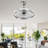 Ausable 24'' Futuristic UFO Design DIY Shapes Bladeless LED Ceiling Fan with Dimmable Lights and Remote-1503140024
