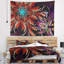 Tapisserie floral à motif floral en rouge foncé-28487032