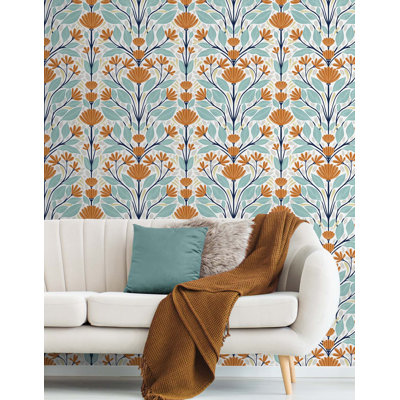 Ajang Wheat Folk 18' L x 20.5" W Peel and Stick Wallpaper Roll