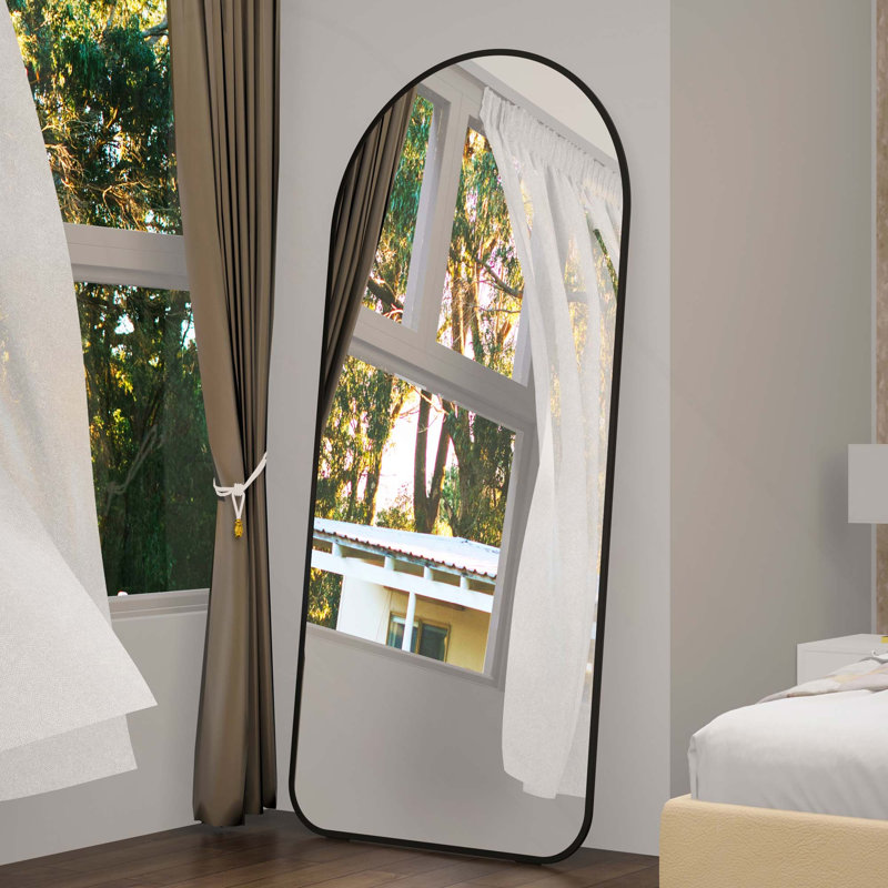 Arch Full Length Metal Frame Floor Standing Mirror For Bedroom, Living Room, Dressing, 71" x 32"