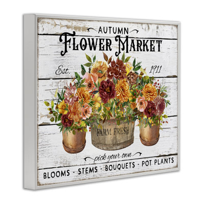 Art automnal sur un marché aux fleurs d'automne par Creatif Belle