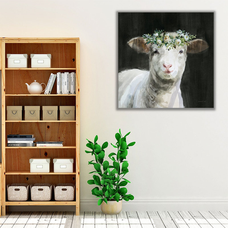 Barnyard Whimsy II - reproduction d'art sur toile, H 30 po x l 30 po