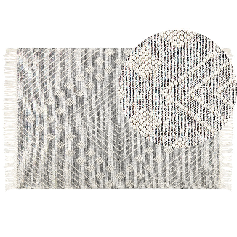 Bridgeview Rectangle 160 cm x 230 cm Geometric Hand Woven Area Rug