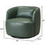 Fauteuil pivotant rembourré en similicuir avec repose-pieds-115270004