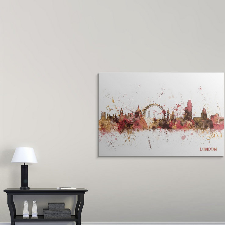 «London, England Skyline» par Francy, impression, H 20 po x l 30 po x P 1,5 po, Toile