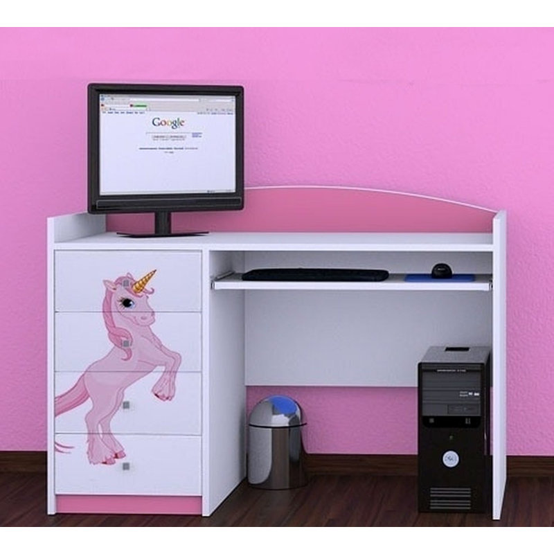 Buch 125cm Computer Desk, Pink