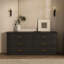 Clifford Traditional 2-Piece Dresser and Nightstand Bedroom Set in Black-128905478
