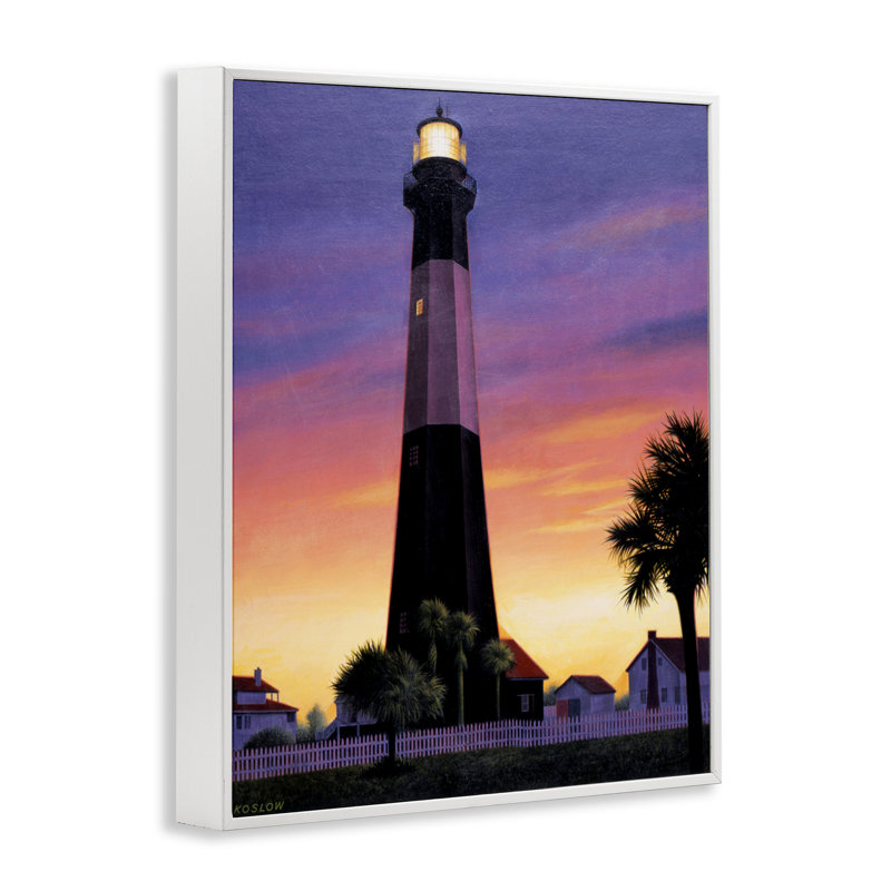 Phare de Georgia Tybee Island, estampe numérique, design par Wind River Studios, H 30 po x l 24 po