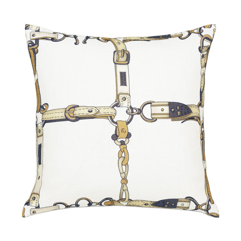 Equestrian Square Pillow Cover & Insert, Feather