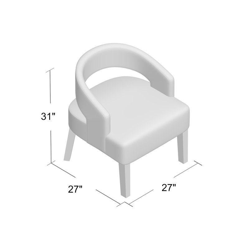 Fauteuil demi-tonneau Carly, Marron foncé, Terre cuite Key