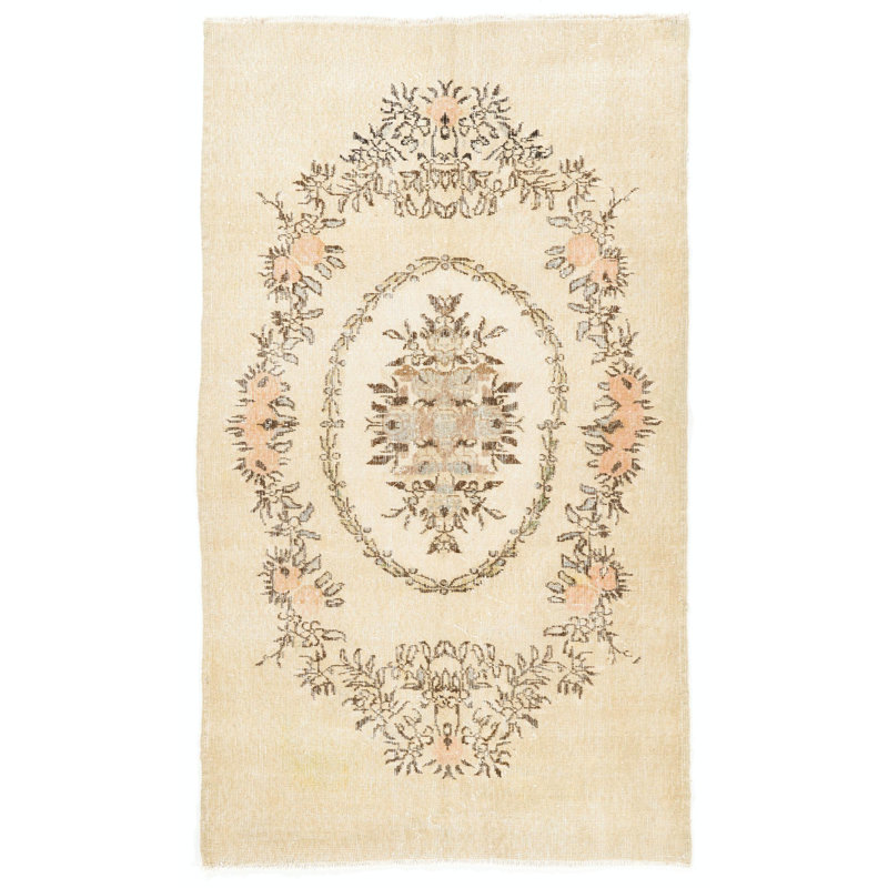 Tapis unique noué à la main, vers 1950, tapis inhabituel
